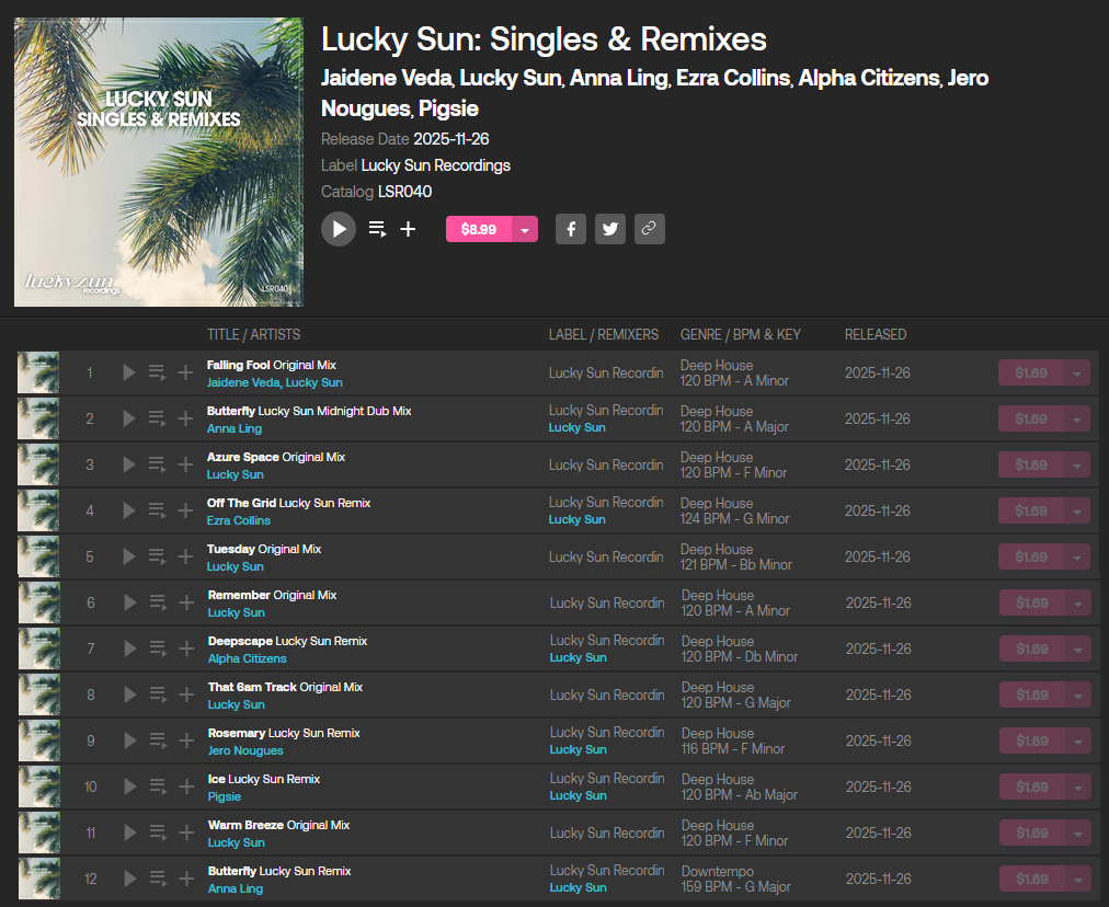 Lucky Sun - Singles & Remixes.jpg